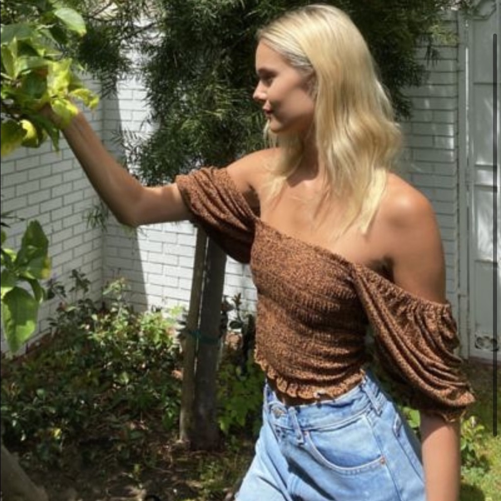 Urban Outfitters Smocked Crop Top
